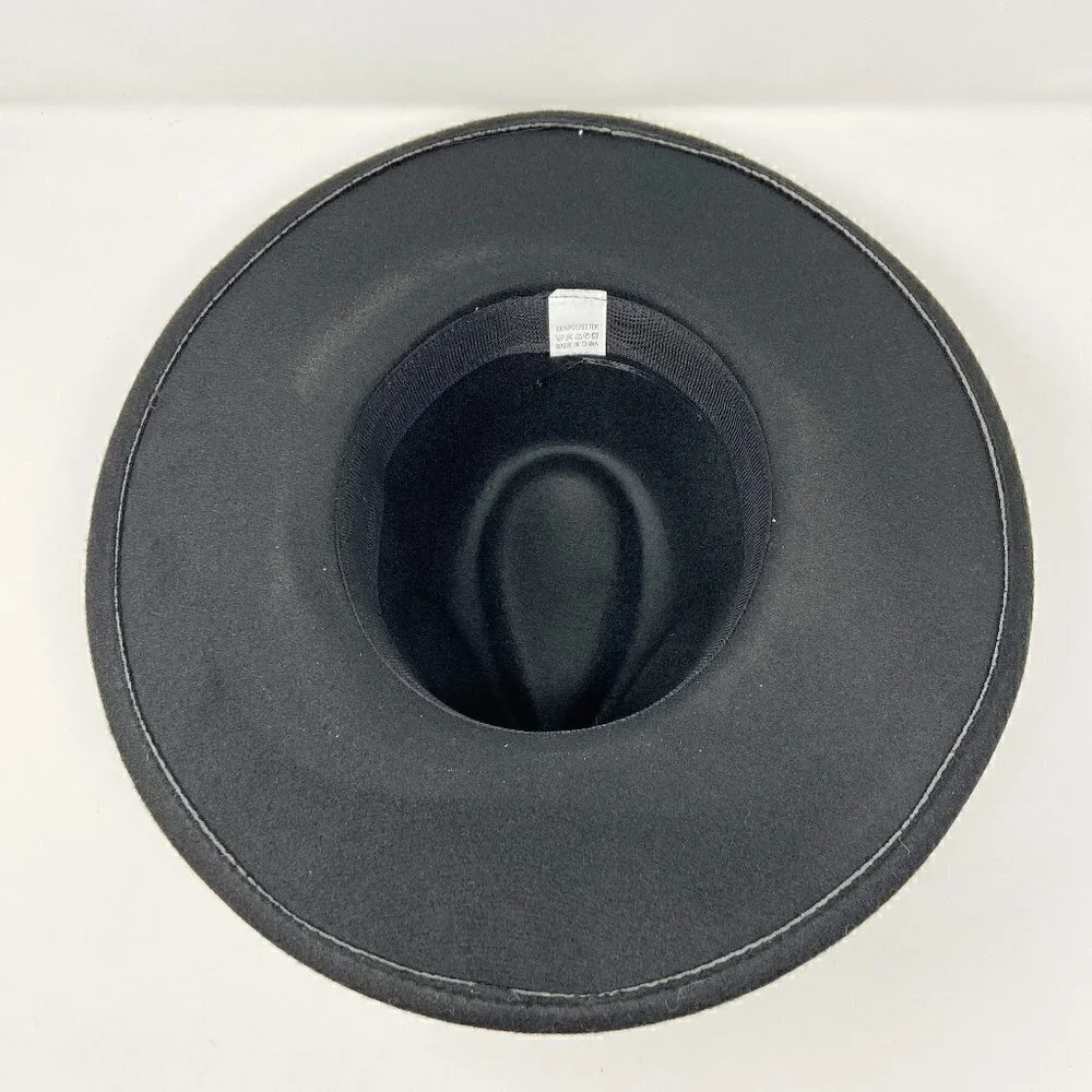 Black Wide Brim Rancher Style Hat